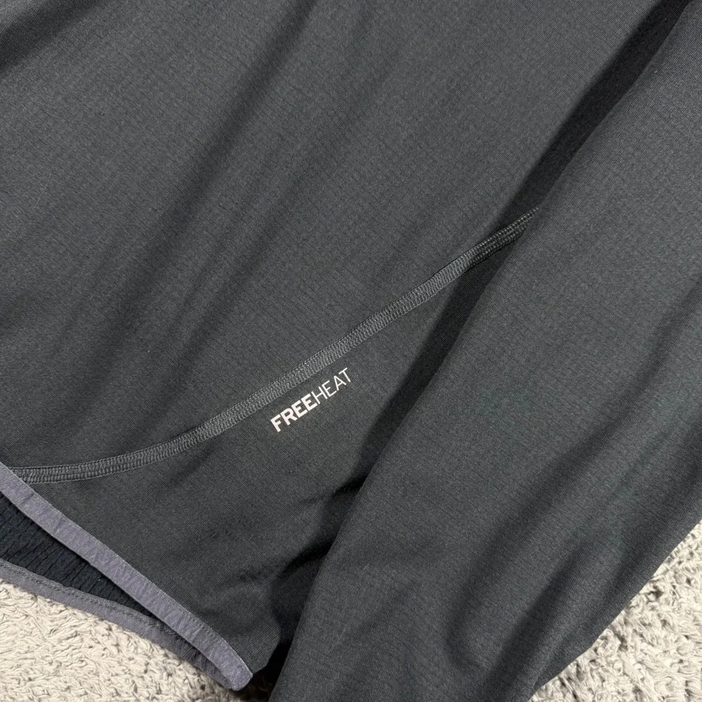 Eddie Bauer First Ascent Pullover Mens Medium Gray FreeHeat Quarter Zip Fleece